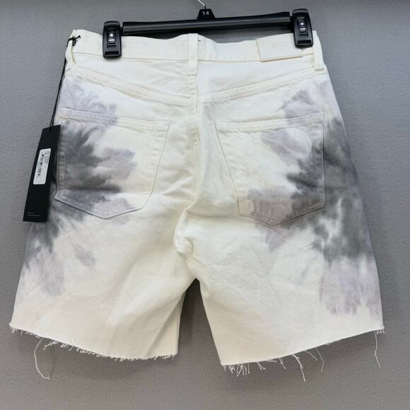 Edwin Denim Shorts Women's 26 (2) White Tie dye CAI Shorts Button Fly NWT - Picture 2 of 15